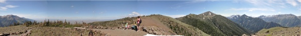 Looking Southwest towards Royal Purple valley and Eagle Cap Wilderness from Mt. Howard's Summit