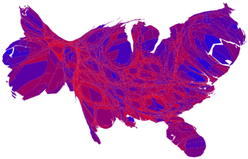 distorted cartogram