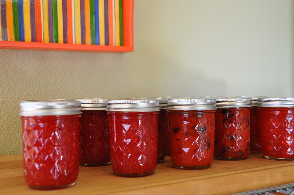 Three kinds of freezer jam