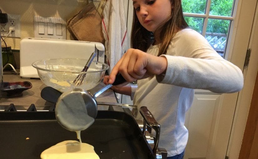 Tweet: Breakfast for dinner at the kids request. And an 8…
