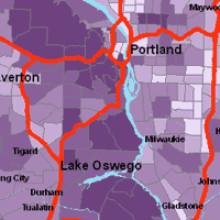 Median Income for Females in Portland