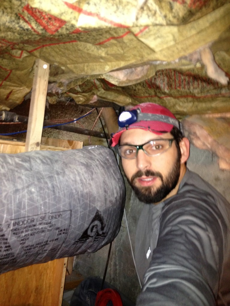 Andy in the crawl space